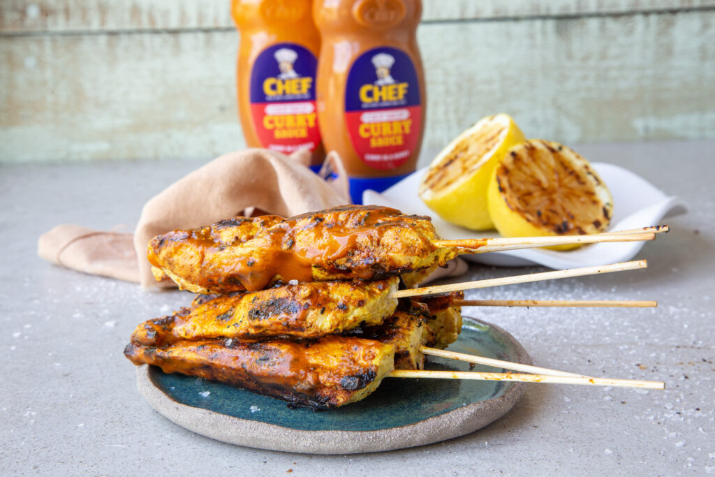 Chef Curry Chicken Skewers